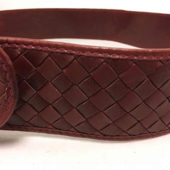 Parri Italy intrecciato braided woven leather red belt M New main image 5